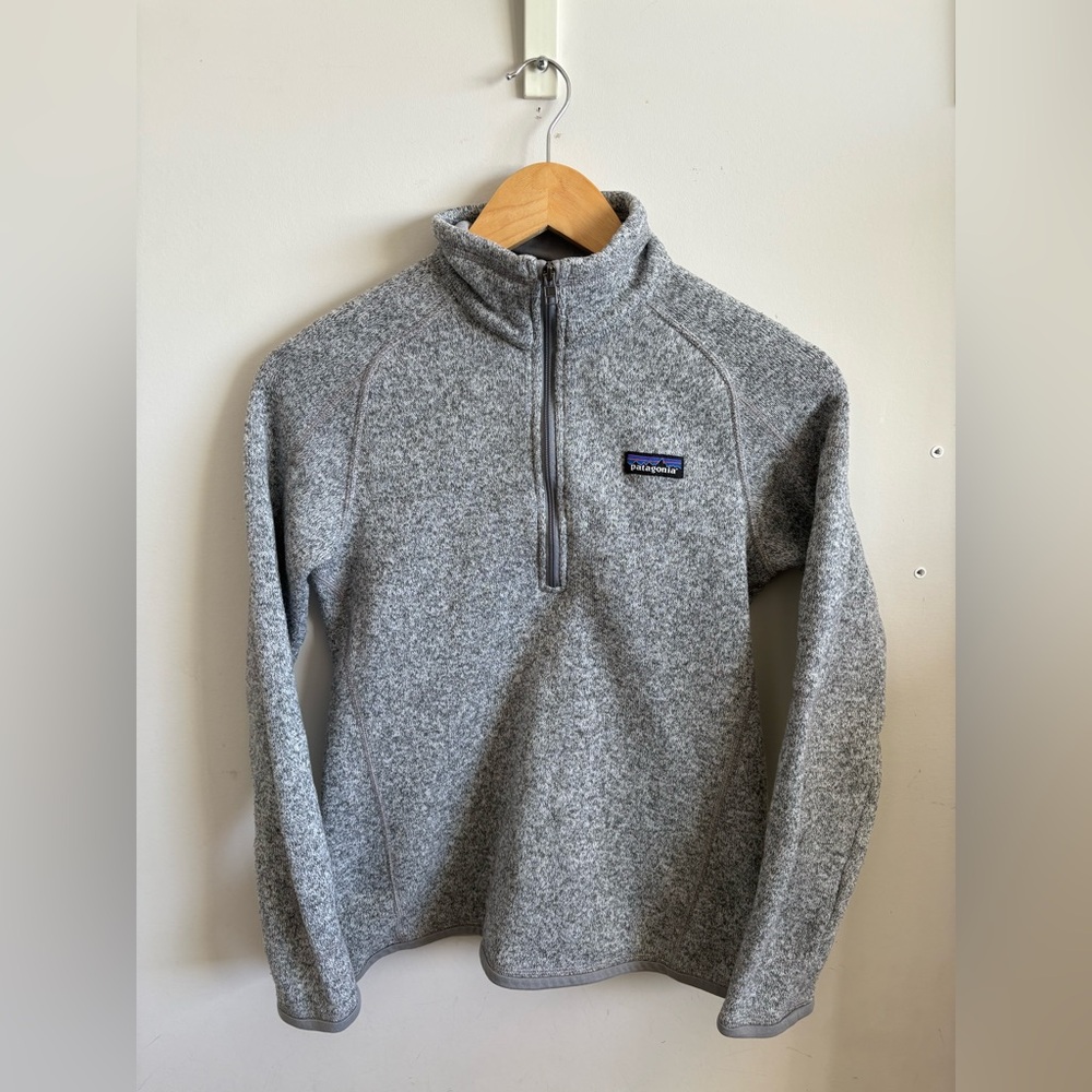 Patagonia Better Sweater Womens S Gray Fleece Pullover 1/4 Quarter Zip Outdoor